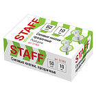 Силовые кнопки-гвоздики прозрачные STAFF 50 штук, в картонной коробке