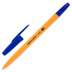 Ручка шариковая BRAUBERG "ORANGE Line", СИНЯЯ, корпус оранжевый, узел 1 мм, линия письма 0,5 мм