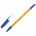 Ручка шариковая STAFF "Basic BP-03 Orange", СИНЯЯ, корпус оранжевый, узел 1 мм, линия письма 0,5 мм,