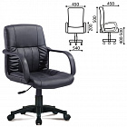 Кресло оператора BRABIX "Hit" MG-300 с подлокотниками, экокожа, черное