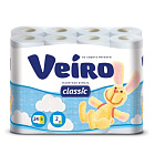 Туалетная бумага VEIRO Classic 24шт. 2-х слойная (24х17,5 м), белая