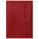 Обложка Паспорт "PASSPORT", натуральная кожа галант, красная, BRAUBERG