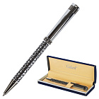 Ручка подарочная шариковая GALANT "Locarno", корпус серебристый с черным, хромированные детали, пишу