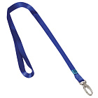 Лента для бейджей BRAUBERG, 45 см, метал. карабин, синяя