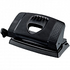 Дырокол на 10/12л. Maped "Essentials Green" пластиковый, матовый черный, с линейкой, европодвес