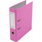 Папка регистратор 80 мм Ламарк ПВХ с уголком, розовый