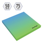 Самоклеящийся блок Berlingo "Ultra Sticky. Radiance", 75*75мм, 50л, голубой/зеленый градиент