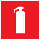 Знак пожарной безопасности "Огнетушитель", 200*200мм, самоклейка, фотолюминесцентный, F 04