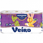 Полотенца бумажные рулонные Veiro "Classic", 2-слойные, 12,5м/рул, тиснение, белые, 4шт.