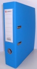 Папка регистратор 80 мм Ламарк ПВХ с уголком, голубая