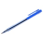 Ручка шариковая автоматическая СТАММ "500" синяя, 0,7мм, тонированный корпус