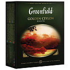 Чай GREENFIELD "Golden Ceylon", черный, 100 пакетиков в конвертах по 2г