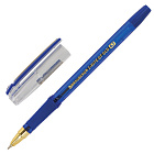 Ручка на масл. основе Брауберг "i-Rite GT GLD, синяя с грипом