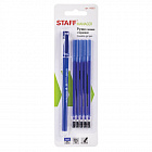 Ручка стираемая гелевая STAFF Manager EGP-656, СИНЯЯ,+5 смен.стержней, линия 0,35 мм