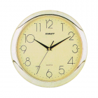 Часы настен. SCARLETT SC-45C круг, желтые, золотист.рамка, 28.8х28.8х3.7 см