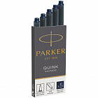 Картриджи чернильные Parker "Cartridge Quink" смываемые сине-черные