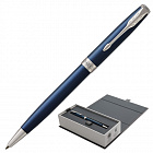 Ручка шариковая Parker "Sonnet Subtle Blue CT" черная, 1,0мм, поворот., подар. уп.