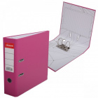 Папка регистратор 75 мм Клерк ПВХ с карманом, лиловая