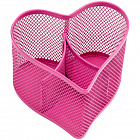 Органайзер металл Берлинго "Steel&Style", в виде сердца, 3 секции, розовая
