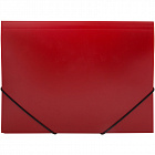 Папка на резинке OfficeSpace А4, 500мкм, пластик, красная