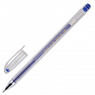 Ручка гелевая CROWN "Hi-Jell", СИНЯЯ, корпус прозрачный, узел 0,5 мм, линия письма 0,35 мм