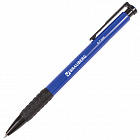 Ручка шариковая автоматическая с грипом BRAUBERG "Explorer", СИНЯЯ, корпус синий, узел 0,7 мм, линия