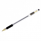 Ручка на масл. основе MunHwa "MC Голд", черная, 0,5мм, грип