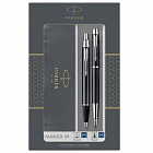 Набор Паркер "IM Black CT": ручка шариковая, 1,0мм и ручка перьевая, 1,0мм, подар.уп.