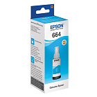 Чернила EPSON (C13T66424A) для СНПЧ Epson L100/L110/L200/L210/L300/L456/L550, голубые, оригинальные ОП¶