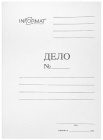 Папка-скоросшиватель ДЕЛО INFORMAT А4, белая, немелованный картон 320 г/м2