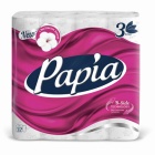 Туалетная бумага PAPIA 32 шт., 3-слойная, белая