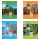 Тетрадь 48 л. клетка STAFF офсет №2, 60г/м, клетка, обл. мел. карт., Времена года