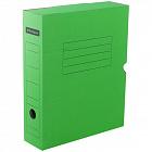 Короб архивный 75мм с клапаном Спейс, зеленый картон