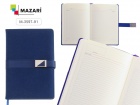 Ежедневник А5 Mazari с магнитом на ремешке, синий (недат.)