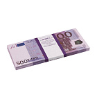 Деньги шуточные "500 евро", упаковка с европодвесом