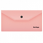 Папка-конверт на кнопке Berlingo "Instinct" С6, 180мкм, фламинго