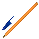 Ручка шариковая STAFF Basic Orange BP-01, письмо 750 метров, СИНЯЯ, длина корпуса 14см, 1 мм, 143740