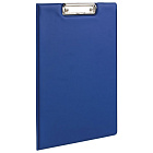 Папка-планшет Брауберг с верхним прижимом, картон/ПВХ, синяя