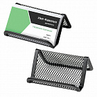 Подставка для визиток настольн. Брауберг "Germanium" метал. 43*95*71мм, черн.