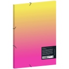 Папка для тетрадей на резинке Berlingo "Radiance" А5+, 600мкм, желтый/розовый градиент, с рисунком