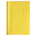 Обложка для паспорта натуральная кожа, цвет желтый KLERK Elegant
