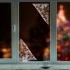 Украшение для окон и стекла ЗОЛОТАЯ СКАЗКА "Новогодняя композиция 3", 30х38 см, ПВХ