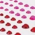 Стразы самоклеящиеся "Сердце", 6-15 мм, 80 шт., розовые/красные, на подложке, ОСТРОВ СОКРОВИЩ