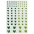 Стразы самоклеящиеся "Сердце", 6-15 мм, 80 шт., зеленые/салатовые, на подложке, ОСТРОВ СОКРОВИЩ
