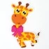 Набор для творчества "Аппликация из фетра", "Жираф", основа 20х15 см, ЮНЛАНДИЯ