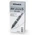 Ручка-роллер ZEBRA "Zeb-Roller DX5", ЧЕРНАЯ, корпус серебристый, 0,5мм