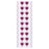 Стразы самоклеящиеся "Пурпурные сердца", 8-22 мм, 18 страз + 2 ленты, на подложке, ОСТРОВ СОКРОВИЩ