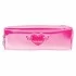 Пенал-косметичка ЮНЛАНДИЯ, мягкий, полупрозрачный "Glossy", розовый, 20х5х6 см