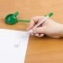 Ручка шариковая настольная BRAUBERG "Стенд-Пен", СИНЯЯ, пружинка, корпус зеленый, линия письма 0,5 м