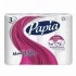 Туалетная бумага PAPIA спайка 12 шт., 3-х слойная (12×16,8 м), БЕЛАЯ